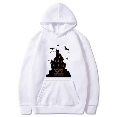 Autumn Winter Halloween Castle Personalized Printed Hoodie Men's Fashion Warm Sweatshirt Casual Street Wear Warm Hoodie