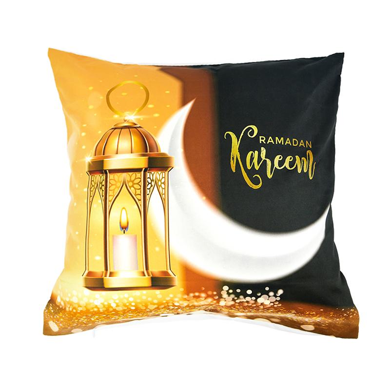 Home Decor Ramadan-themed Moon & Lantern Printed Pillowcases Pattern Cushion Cover Suitable for Sofa Bedroom Car Pillow Cover
