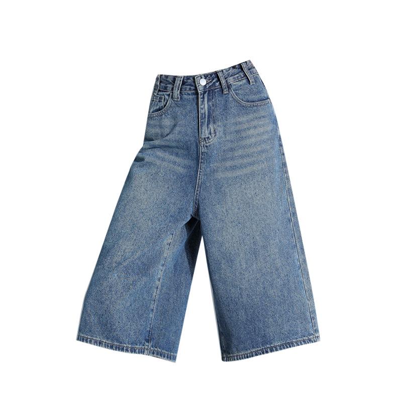 Women's Plus Size Loose Straight-Leg Denim Cropped Pants - Summer BF Lazy Style