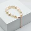 Large Pearl Bracelet White Irregular Baroque Pearls Adjustable Silver Bracelet Natural Pearl Gold Bracelet Women Fashion Jewelry