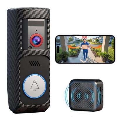 OBEST Wireless Intercom with Eye Video 1080P Night Recording Smartphone Remote Family IP65 USB 9000mAh Night Ideal for Apartments and and Bear