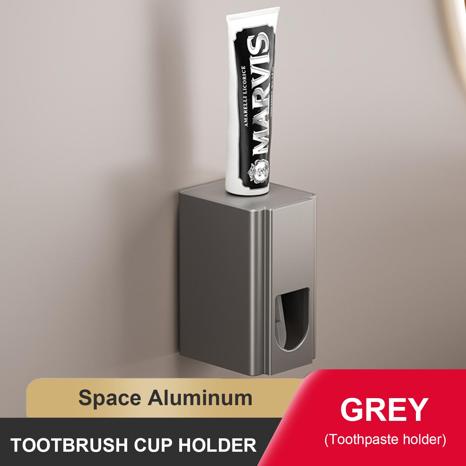 

Держатель зубной щетки с выжимателем, полка для ванной без перфорации, стакан для ополаскивателя полости рта, держатель зубной щетки