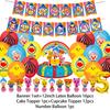Cartoon Pliming Plims Thema Kindergeburtstag Party Dekoration Hintergrund Zubehör Ballon Set Kuchenaufsätze Banner Kulisse Kindergeschenk