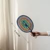 Colorful Circular Wall-Hanging Hand Fan, Vintage Ethnic Style, Hand-Woven Straw Fan, Homestay Landscape Decoration