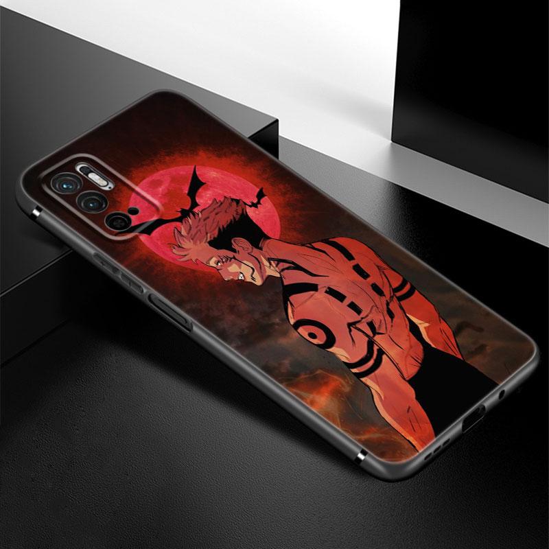 Husa de telefon Anime Jujutsu Kaisen pentru Xiaomi Redmi Note 7 8 9 10 Lite 11 11E 11T 12 Pro 11S 4G 10T 5G 8T 9S 10S Husa neagra TPU