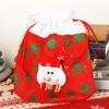 Christmas Gift Bag New Linen Cartoon Christmas Candy Bag Handbag Santa Claus Gift Bag