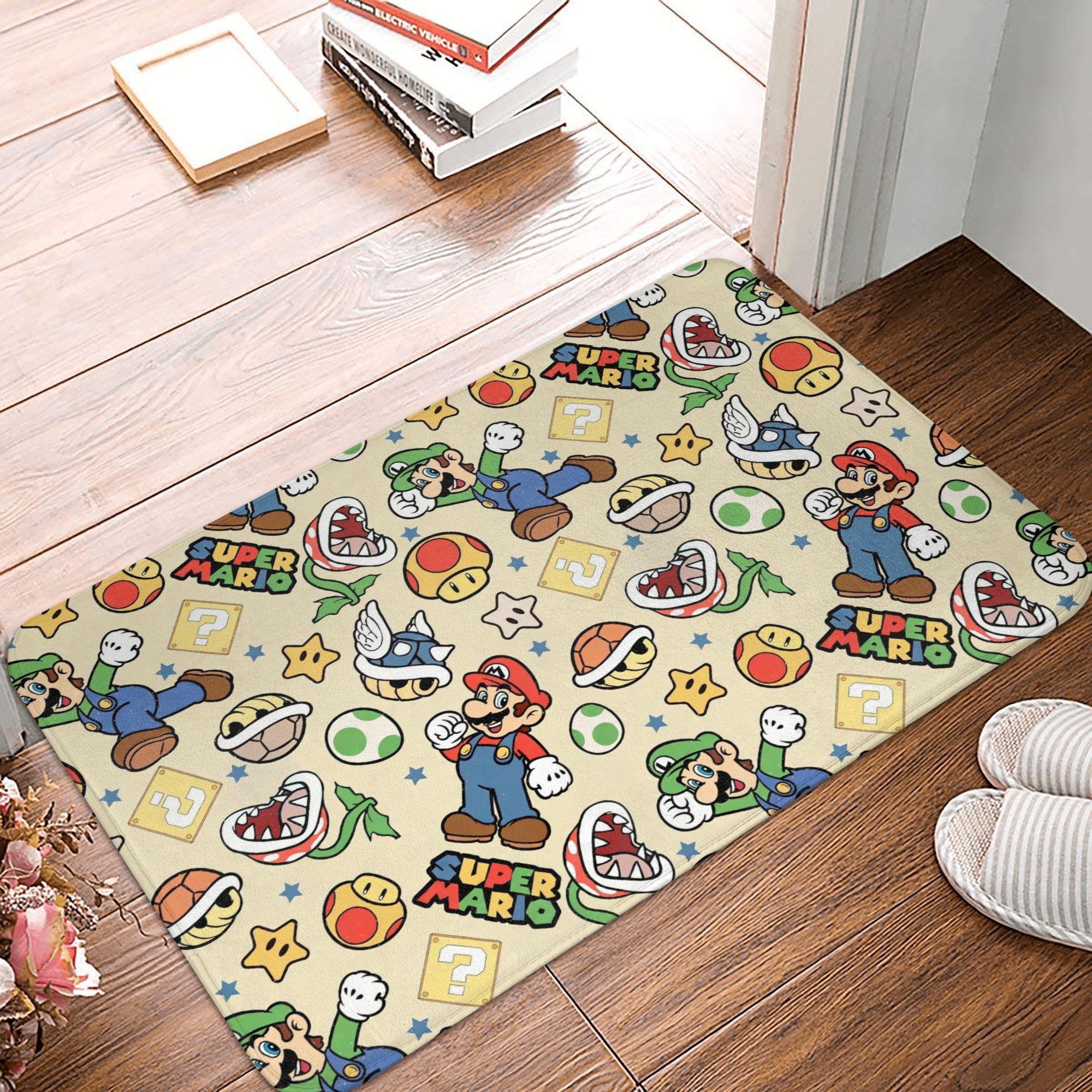 

Super Bros M-Marios Door Floor Kitchen Bath Mats Anti-Slip Indoor Doormat Garden Entrance Rug Carpet Footpad 40x60cm