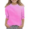 Children's 3/4 Sleeves Printed O-neck Top Everyday Casual T-shirt