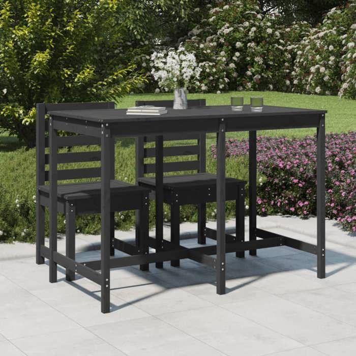 VidaXL Table de jardin gris 159,5x82,5x110 cm bois massif de pin 824097