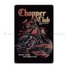 Chooper Club Metal Sign Party Design Pub Printing Party Club Garage Club Tin Sign Poster