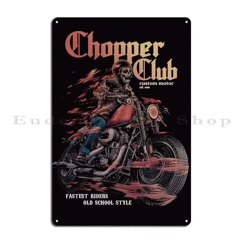 Chooper Club Metal Sign Party Design Pub Printing Party Club Garage Club Tin Sign Poster 20x30cm(7.8x11.8inch)