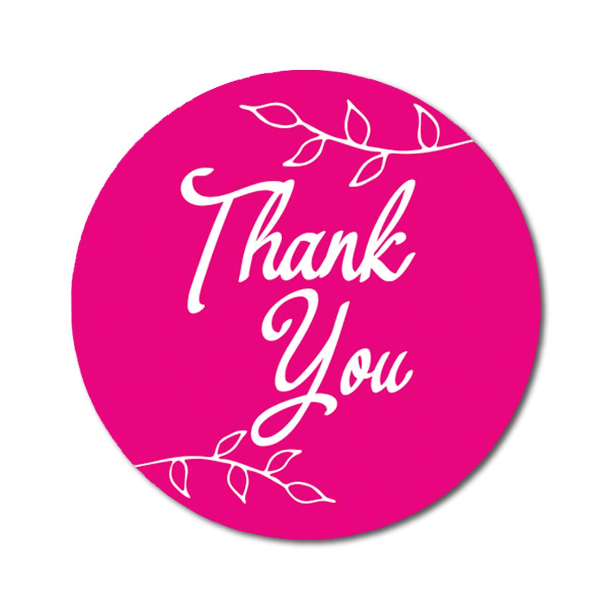 

Darling Souvenir Round 45 Pcs Leaf Vines Thank You Stickers Black Wedding Envelope Seal-1.6 1.6 Inches Diameter рожевий