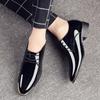 2025 New Men’s Patent Leather Shoes  British Style Men's Dress Shoes Lace Up Pointed Toe Wedding Business Party Social Shoe Male