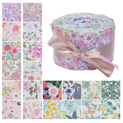40 Stück Patchwork-Stoff Handarbeit Bequem Stilvolle Bastelartikel Mehrfarbiger Baumwollstoff für DIY Kleidung Kleider Geldbörsen Taschentücher