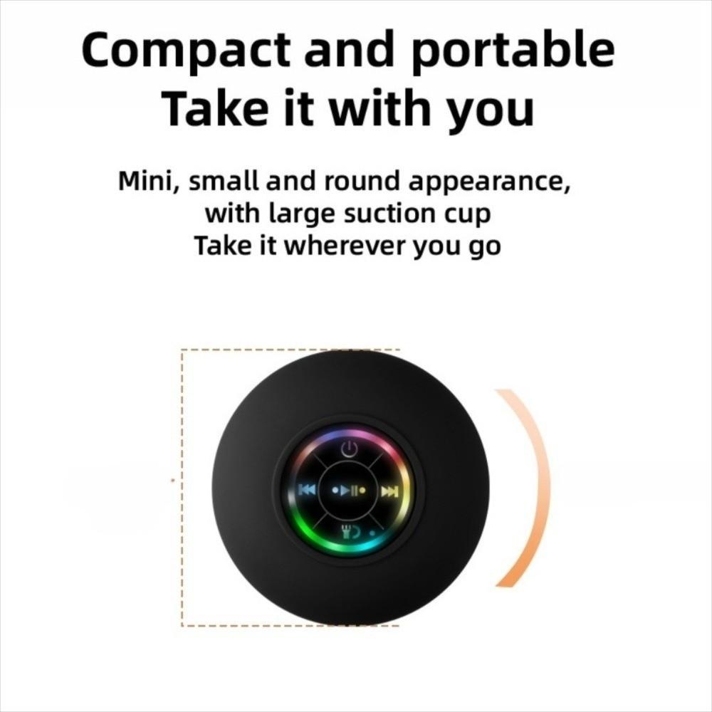 with Suction Cup Shower Subwoofer Portable Waterproof Handsfree Loudspeaker Beach