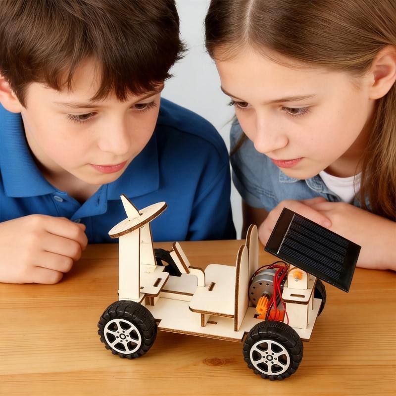 Wooden Space Exploration Vehicle Craft Set Physics Teaching Tool For Students Hands on Learning And Engineering