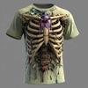 Maglietta da Uomo con Stampa 3D Effetto Zombie Spaventosa Stile Horror Cool Manica Corta Pullover Per Halloween Cosplay Abbigliamento Quotidiano da Strada