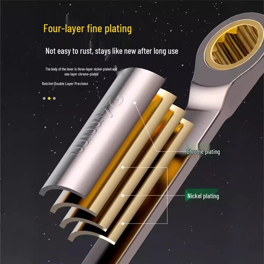 Dual-Use Quick Ratchet Wrench Set - Labor-Saving, Two-Way Plum Blossom Open-End Design