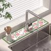 Kitchen Sink Drain Mat Super Absorbent Faucet Splash-Proof Table Mat Waterproof Foldable Bathroom Countertop Mat