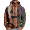 Halloween Print Men's Loose Hooded Sweatshirt