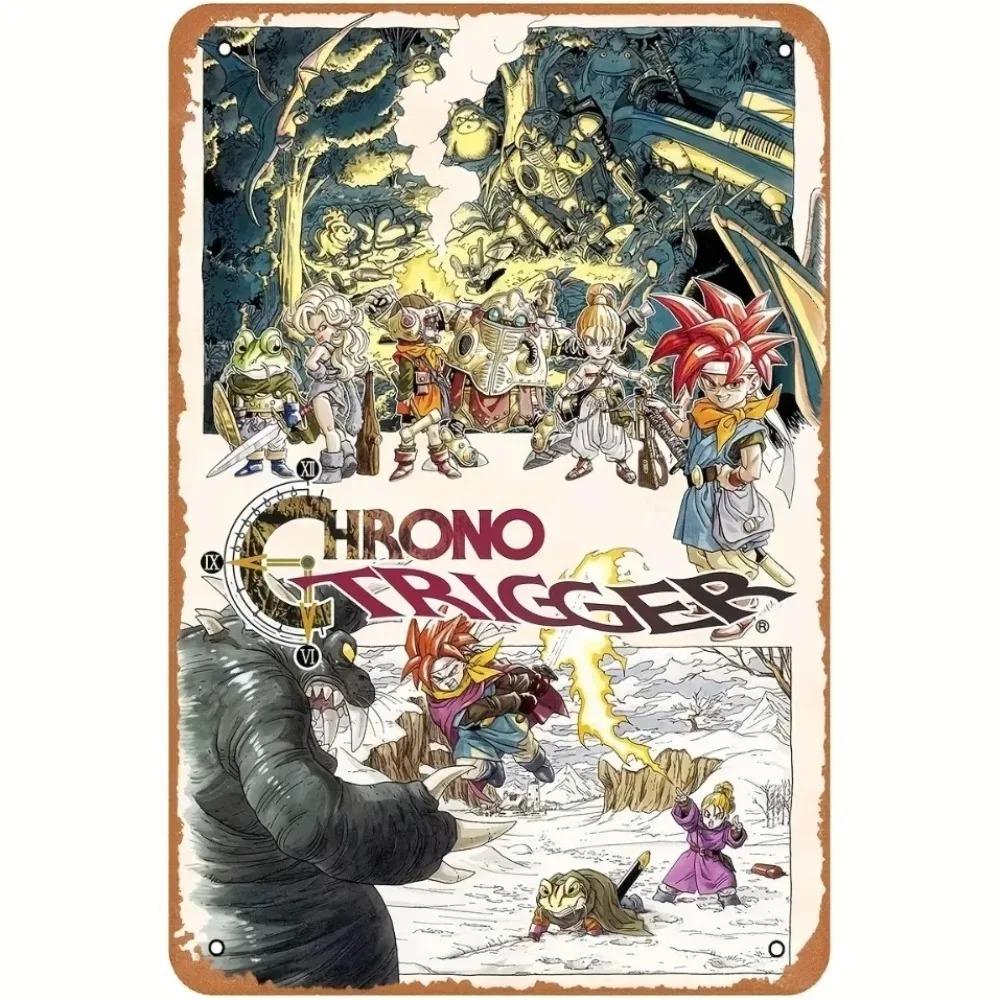 BARTRIGGEREDGE Vintage Wall Art | Chrono Trigger Metal Sign, Humorous Decor for Home, Bar, Garden & Christmas