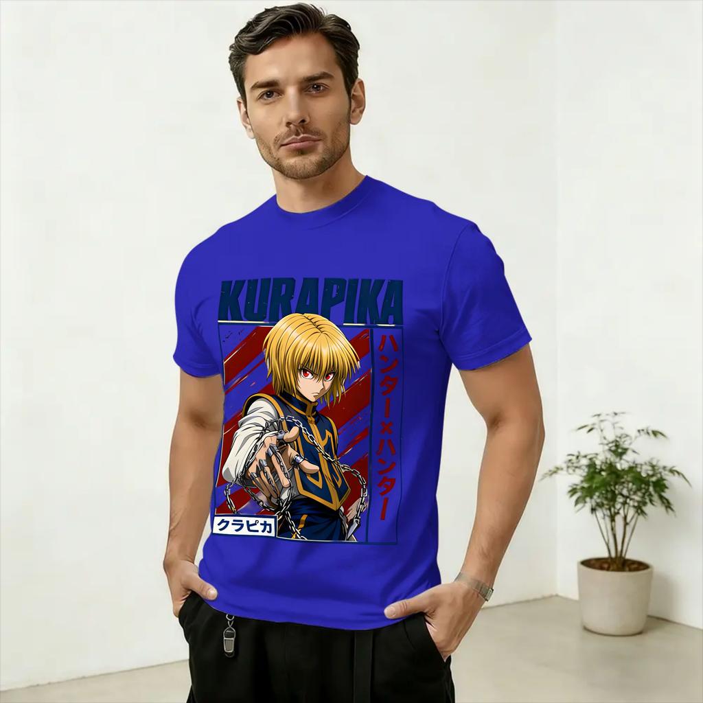 Kurapika Unisexs T Shirt Crazy Tee Shirt Short Sleeve Round Collar TShirt Cotton 6XL Tops