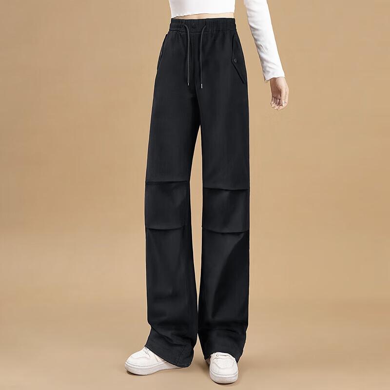 Women's High-Waisted Drawstring Casual Pants