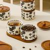 Black Rose Ceramic Storage Jar Airtight Sealed Container for Tea Coffee Beans Sugar French Design Kitchen Pantry Decor