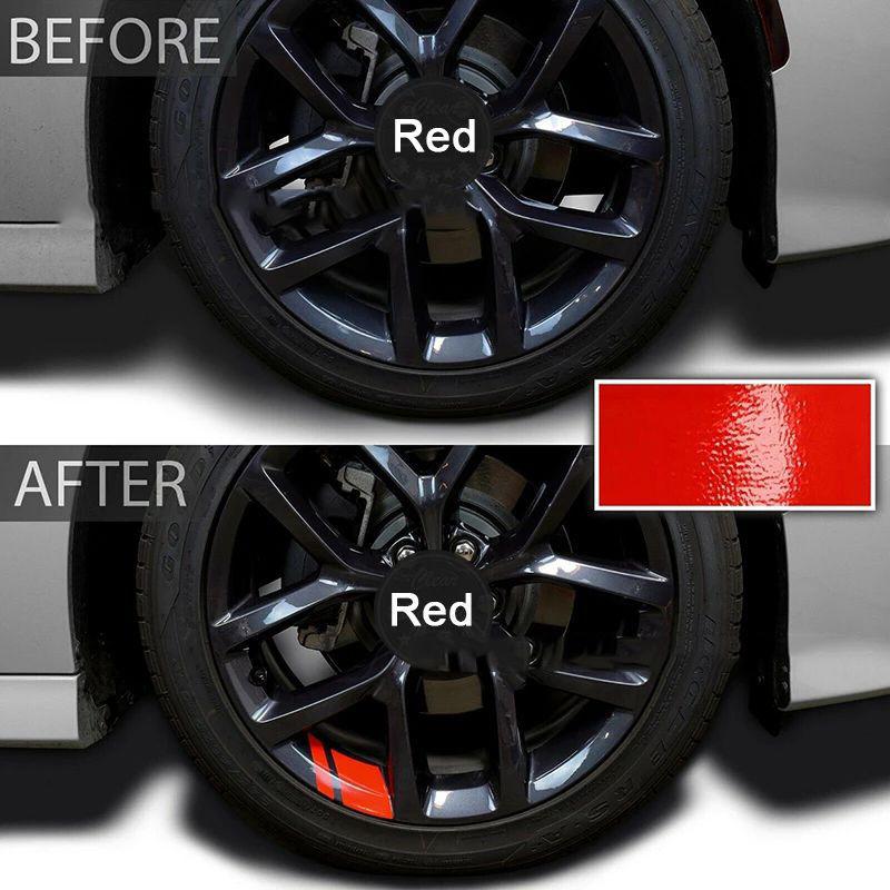 4 ks reflexní samolepky na ráfky kol auta vinylové stylingové samolepky Mark Stripe závodní samolepky na náboj kola auto exteriérové ​​doplňky