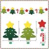 Merry Christmas Banner Holiday Bunting Garlands Elk Festive Party Decoration for Holiday Xmas New Year Party Home Supplies