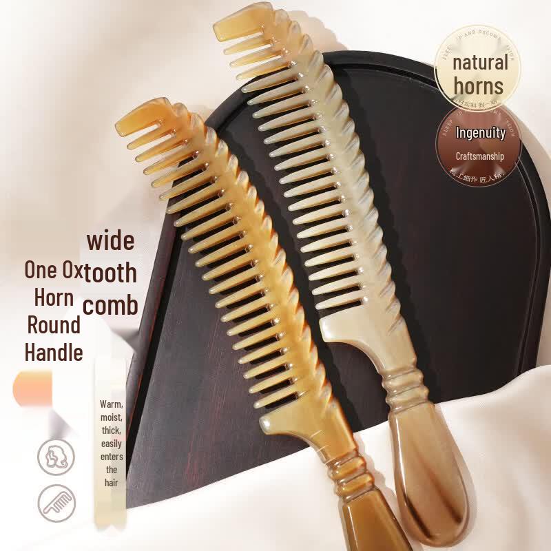 Natural Ox Horn Massage Hair Comb