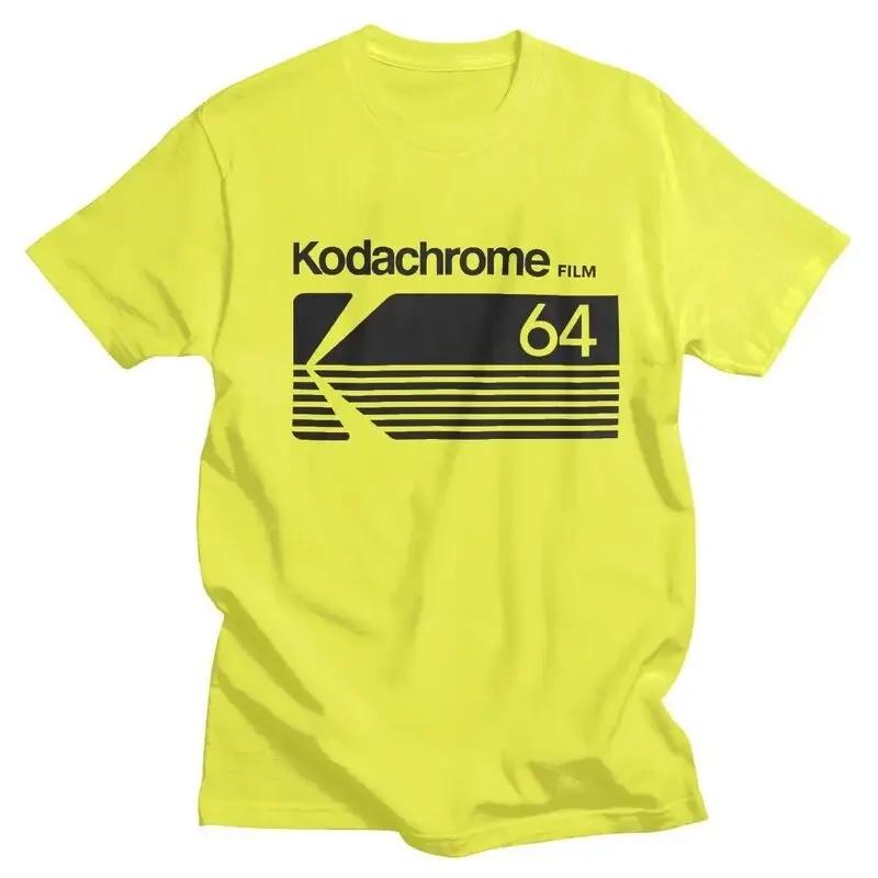 New Merch Fashion  Kodachrome Logo T Shirt Men Short-Sleeve Photographer T-shirts Summer Tee Tops Pure Cotton Oversized
