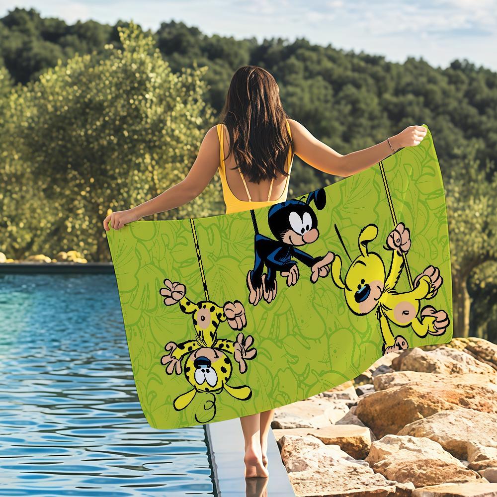 Cartoon M-Marsupilami Towel Quick Drying Beach Towels Are Suitable For Swimming Pools Camping Yoga And The Gym