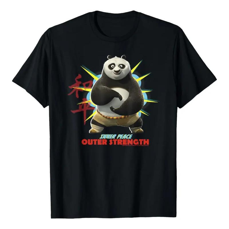 Camiseta Con Retrato De Kung Fu Panda Po Inner Peace Out Str S