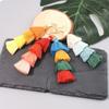 Gradient Ear Stud Silk Fabric Bohemian Long Tassel Earrings Multilayer Drop Dangle Drop Earrings