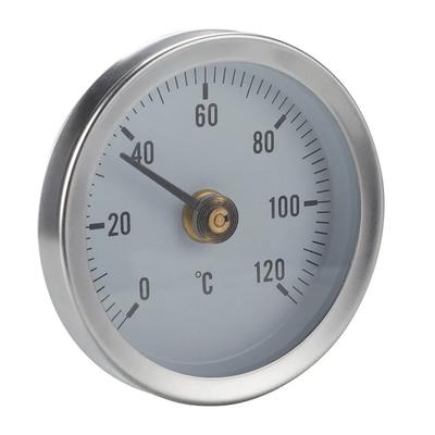 Termometr 0-120°C Rura Gorącej Wody Stal Nierdzewna Zaciskany Termometr Rurkowy Rura Kominowa Piekarnik Grill Wskaźnik Temperatury Tarczowy