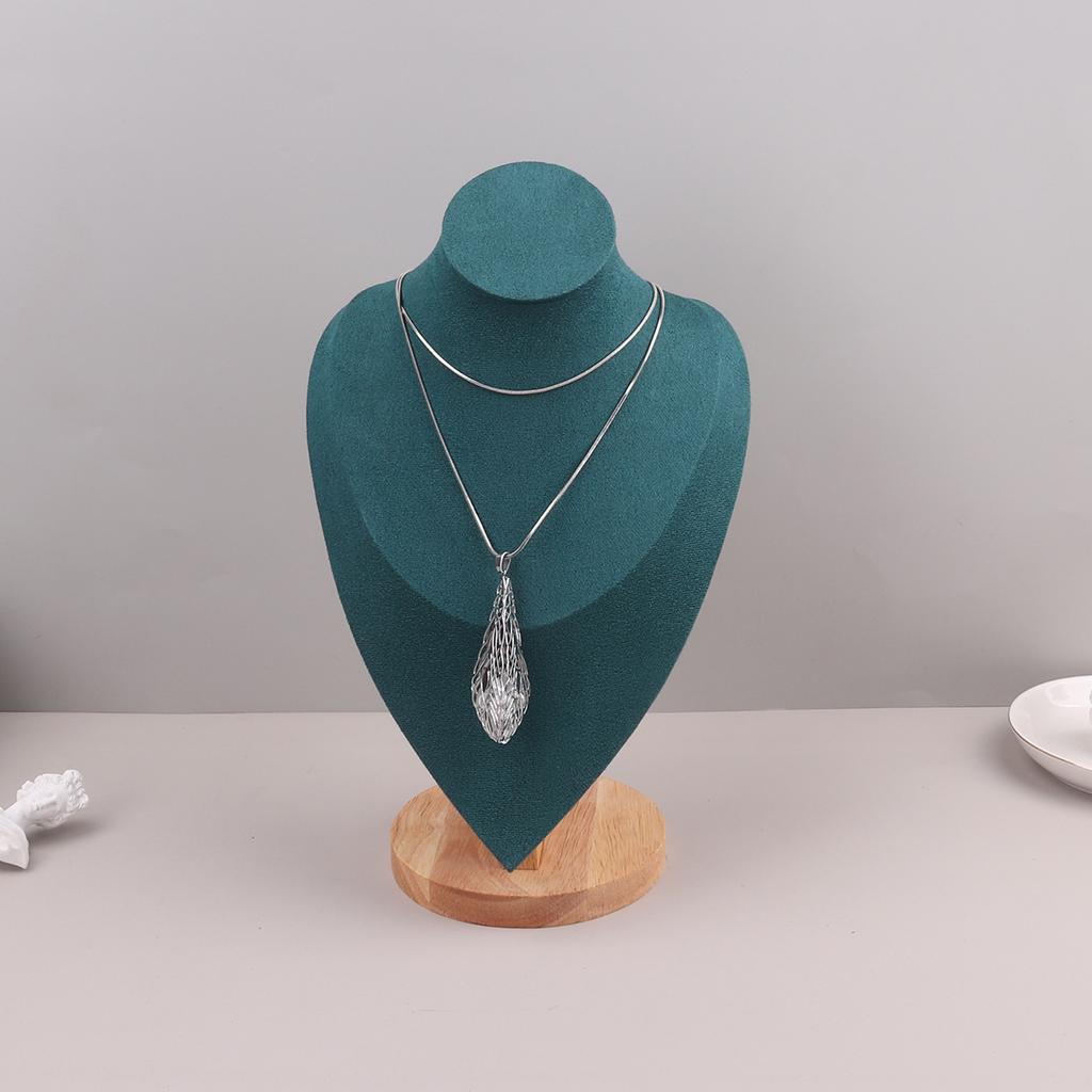 Velvet Portrait Necklace Display Pendant Organizer Jewelry Display Stand Jewelry Mannequin Bust Necklace Pendant Window Display
