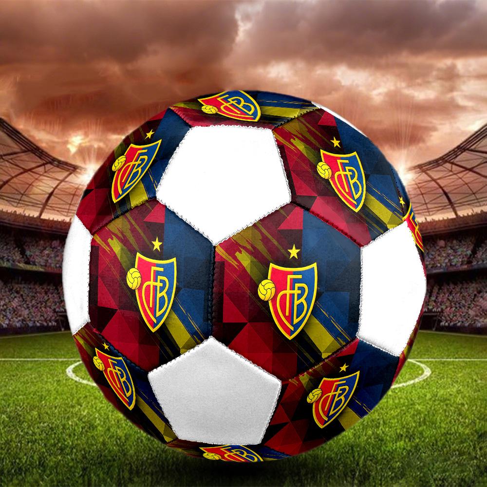 1PC FC Basel 1893 taglia 5 pallone da calcio PrahaPallone da Calcio Indoor Colorato Per Tutte le Età Cucito a Macchina PVC Pronto per la Competizione Resistente Alto Rimbalzo