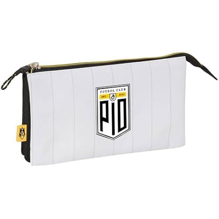 

Safta Kings League Pío Потрійний пенал для дитини, ідеальний для дітей шкільного віку, зручний та універсальний, якість та синій