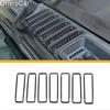 Front Engine Hood Air Vents Trim Cover for 18+ Jeep Wrangler JL JT Carbon Fiber