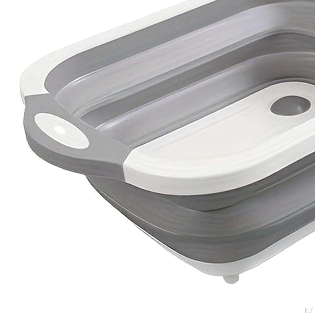 Collapsible Cutting Board Dish Sink Multifunction Foldable Drain Washing Basket Portable Chopping