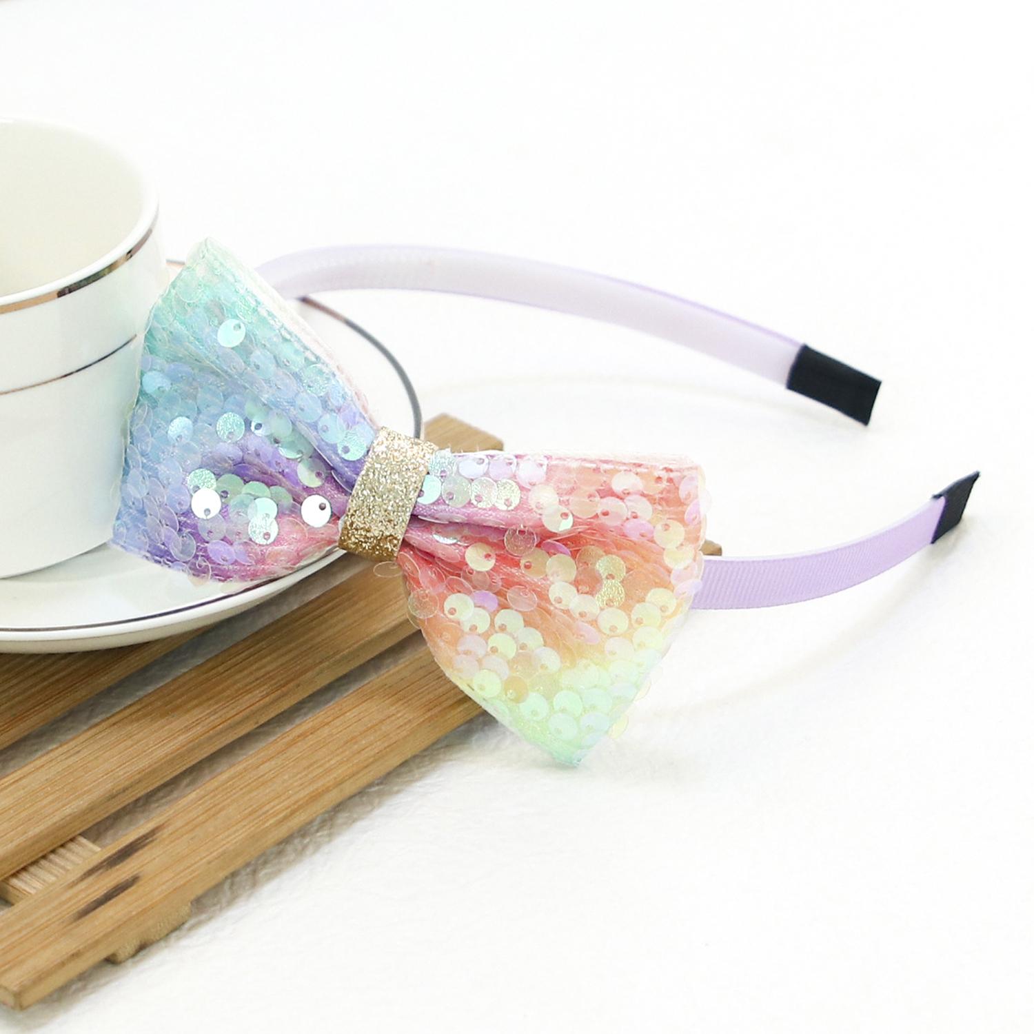 

1 шт./3 шт. Милые бантики для волос с пайетками, повязки на голову для девочек, 4-дюймовые блестящие бантики, резинки для волос, детские обручи для волос, детские аксессуары для волос