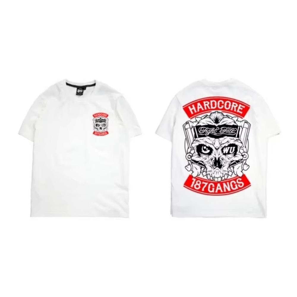 Nueva Camiseta de Manga Corta de Talla Grande 2024 para Hombres y Mujeres, Camiseta Holgada Estampada de Rock Retro Americano Harley Motorcycle