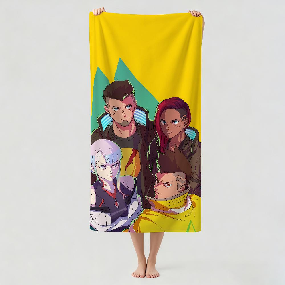 Fashion print C-CyberpunkS Towel Drying Bath Towel Applicable To Light Swimming Camping Yoga Beach Out