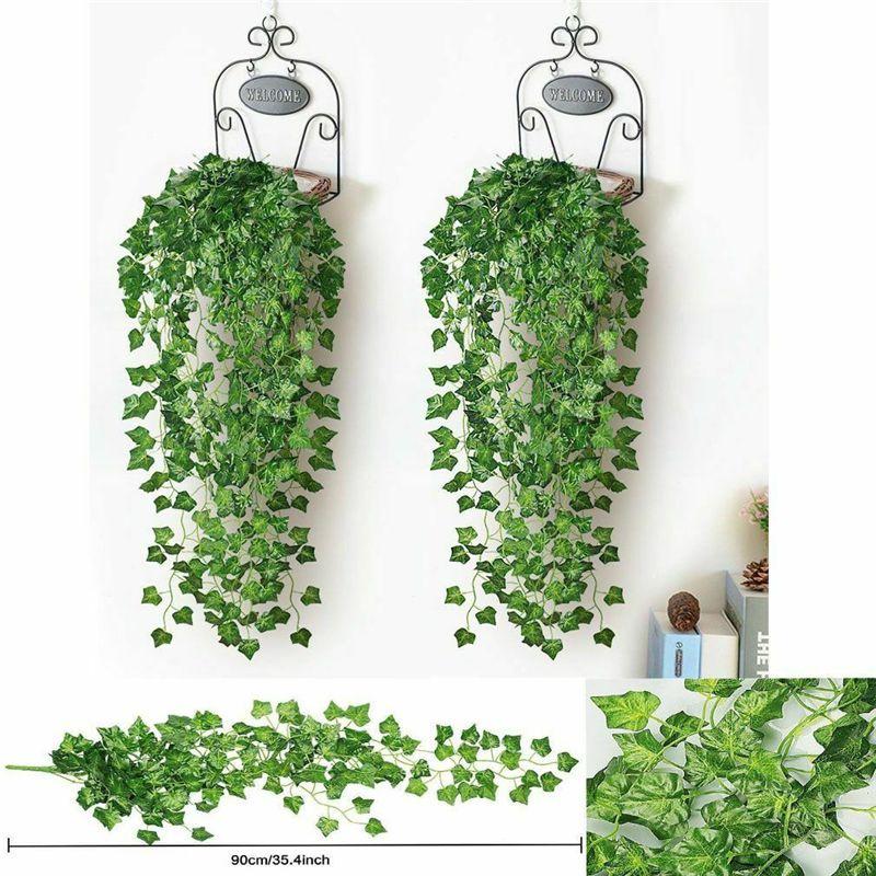 Lifelike Artificial Ivy Vine Plastic Trailing Foliage Hanging Plant Decor 90 Cm