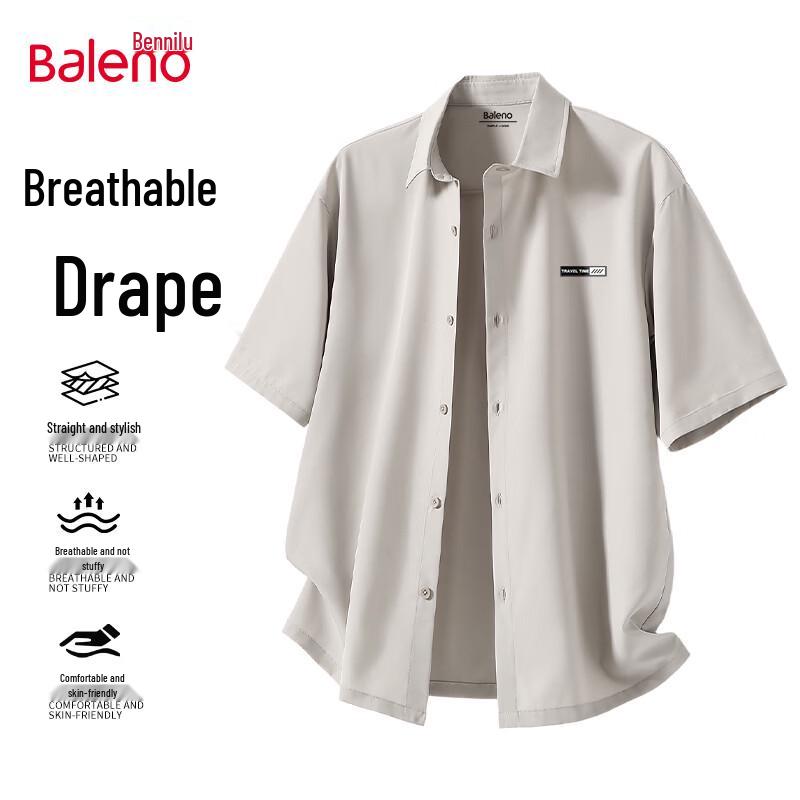 

Baleno Men s Ice-Cool Breathable Short Sleeve Shirt
