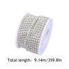 10yards/roll Rhinestone Cup Chain For Sewing Trim Crystal Silver Gold Base Clear Crystal Dense Glass Dense Crystal Cup Chain