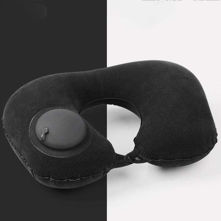 Inflatable Travel Neck Pillow for Airplane Train Car Washable Pillowcase U Shaped Office Napping Pillow,Home Head Neck and Lumbar Support