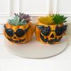 Halloween Pumpkin Flower Planter Pot Planting Container Resin Flowerpot Plant Growing Bowls Nursery Supplies Garden Decoration