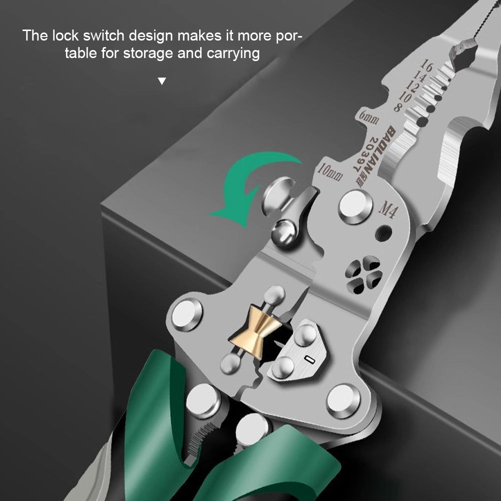 Multifunctional Wire Stripper Crimper Foldable Cable Cutter Pliers Professional Electrical Wire Stripping Tool Wire Stripper